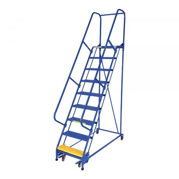 Vestil LAD-PW-26-9-P 9-Step Perforated Warehouse Ladder (120in. Height, Steel) - Image 2