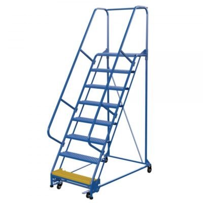 Vestil LAD-PW-32-8-G 8-Step Grip Strut Steel Warehouse Ladder (110″ H)