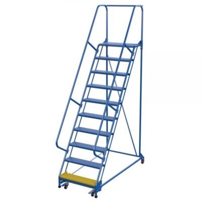 Vestil LAD-PW-32-10-G 10-Step Grip Strut Warehouse Ladder (130″ H, 32″ Wide)