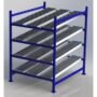 Unex CF99SR48604-S 48in W x 60in D Gravity Flow Roller Rack Starter Kit, 4-Tier