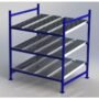 Unex CF99SR60483-S 60in W x 48in D Gravity Flow Roller Rack Starter Kit, 3-Tier