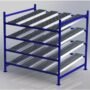 Unex CF99SR72604-S 72in W x 60in D Gravity Flow Roller Rack Starter Kit, 4-Tier