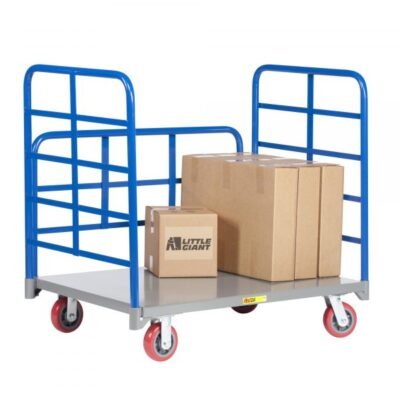 Little Giant DRB-3048-6PY 3,600 lbs Double End Rack Platform Truck w/ Side Rack (30″ x 48″)