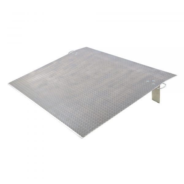 Vestil E-7260 2,500 lbs 3/8" Aluminum Dock Plate (72" W x 70" L) - Image 2