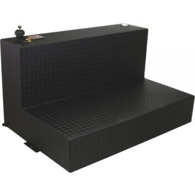 RDS 70388PC Aluminum Transfer Fuel Tank 95 Gal L-Shaped Black Diamond Plate