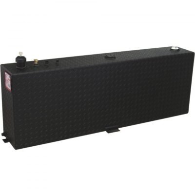 RDS 71083PC Aluminum Transfer Fuel Tank 45 Gal Vertical Black Diamond Plate
