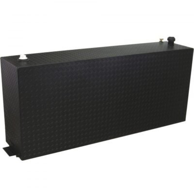 RDS 73200PC Aluminum Transfer Fuel Tank 90 Gal Vertical Black Diamond Plate