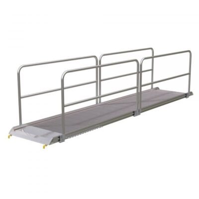 Vestil AWR-38-16B-HR 192in Aluminum Walk Ramp w/ Handrails 1000 Lb Cap.