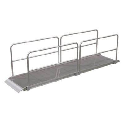 Vestil AWR-38-14A-HR 168in Aluminum Walk Ramp w/ Handrails 1600 Lb Cap.