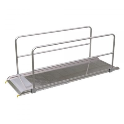 Vestil AWR-38-10B-HR 120in Aluminum Walk Ramp w/ Handrails 2200 Lb Cap.