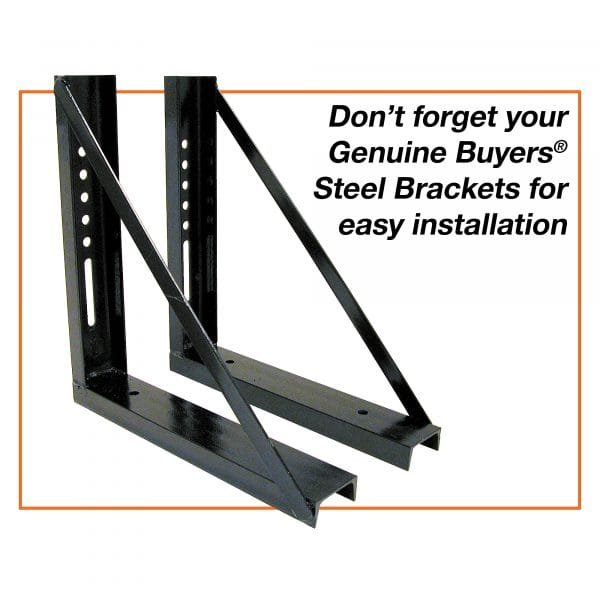 Buyers 1702725 72in Carbon Steel Underbody Truck Box Glossy Black - Image 2