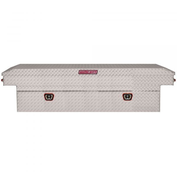 Weather Guard 117-0-03 71in Extra-Wide Saddle Box (Aluminum Diamond Plate) - Image 2