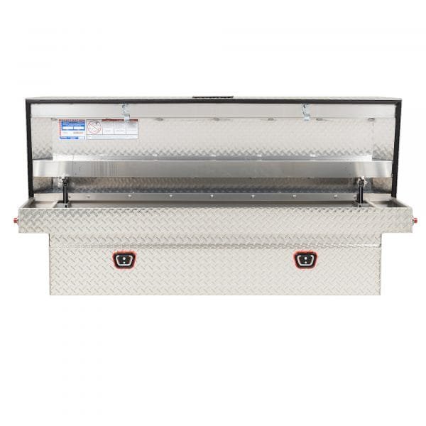 Weather Guard 127-0-03 71in Standard Saddle Box (Aluminum Diamond Plate) - Image 2