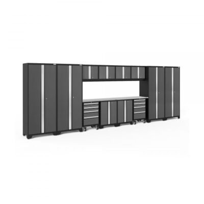 NewAge 50417 Bold Series Gray 14-Pc. Steel Garage Cabinet Set