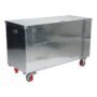 Vestil APTS-2460-C-FD 24x60 Aluminum Tool Box w/ Casters & Front Door (Silver)