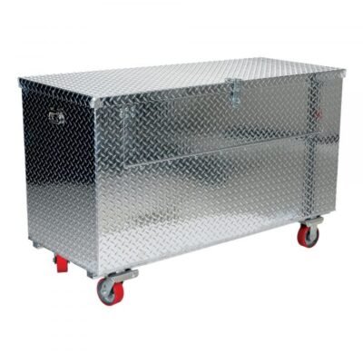 Vestil APTS-3648-C-FD 36×48 Aluminum Tool Box w/ Casters & Front Door (Silver)