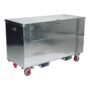 Vestil APTS-2448-CF-FD 24x48 Aluminum Tool Box w/ Casters, Fork Pockets & Front Door