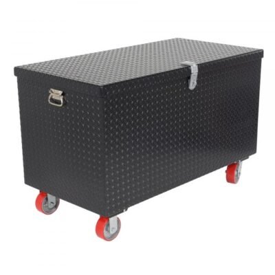 Vestil STTB-3660-C 36×60 Steel Treadplate Tool Box w/ Casters (Black)