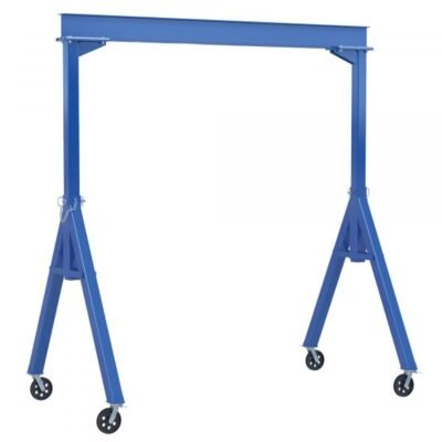 Vestil FHS-4-10-VG Fixed Steel Gantry Crane (4000lb, 10ft Beam, V-Groove Casters)