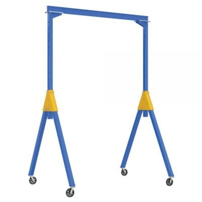 Vestil AHSN-2-15-10-VG Adj. Knockdown Gantry Crane (2000lb, 15ft Beam, V-Groove Casters)