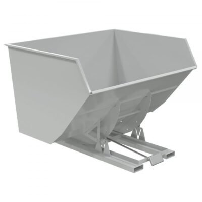 Vestil D-500-HD-GY-MG Heavy Duty Self-Dumping Hopper (6000lb, 5 cu. yd., Gray)