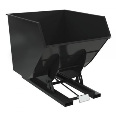 Vestil D-350-HD-BLK-SG Heavy Duty Self-Dumping Steel Hopper (6000lb, 3.5 Cu. Yd., Black)