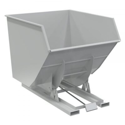Vestil D-350-HD-GY-MG Heavy Duty Self-Dumping Steel Hopper (6000lb, 3.5 Cu. Yd., Gray)