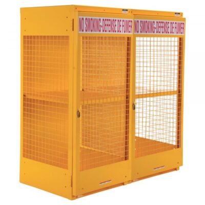 Vestil CYL-LP-16-CA 16-Cylinder Canadian Propane Storage Cabinet (60in Wide, Yellow)