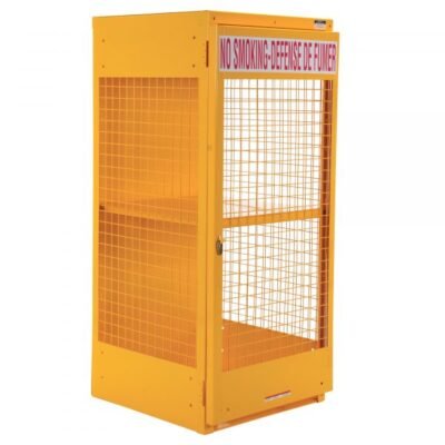 Vestil CYL-LP-8-CA 8-Cylinder Canadian Propane Storage Cabinet (30in Wide, Yellow)