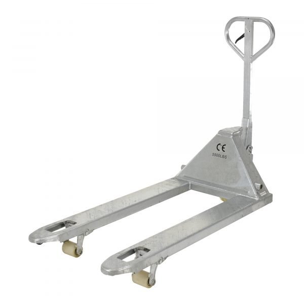 Vestil PM5-2748-S-G Galvanized Steel Pallet Truck (5500 lb, 27 x 48) - Image 2