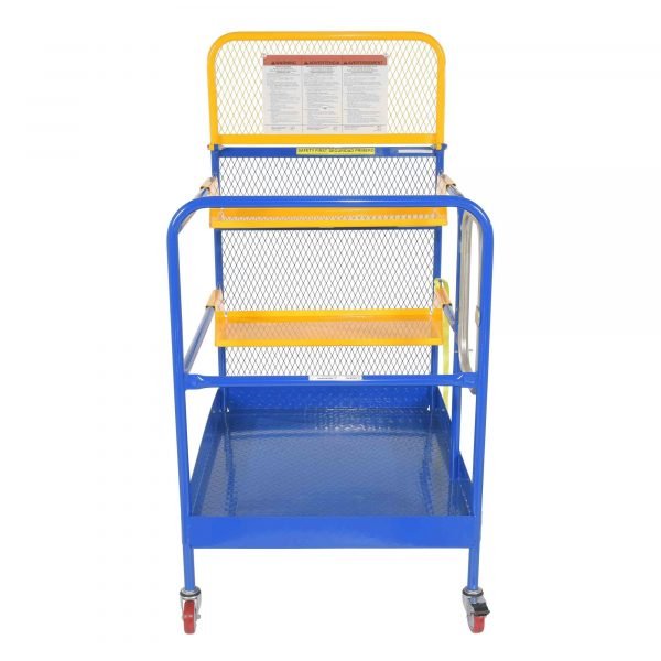 Vestil WP-3648-2SF-CA 1000 lb Forklift Work Platform w/ 2-Side Entry & Casters (36in x 48in) - Image 2