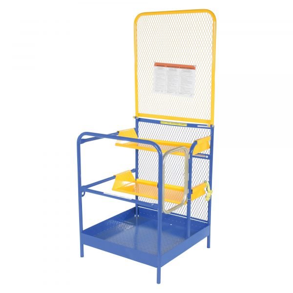 Vestil WP-3636-2SF-84B 1000 lb Forklift Work Platform w/ 2-Side Entry & Backguard (36in x 36in) - Image 2