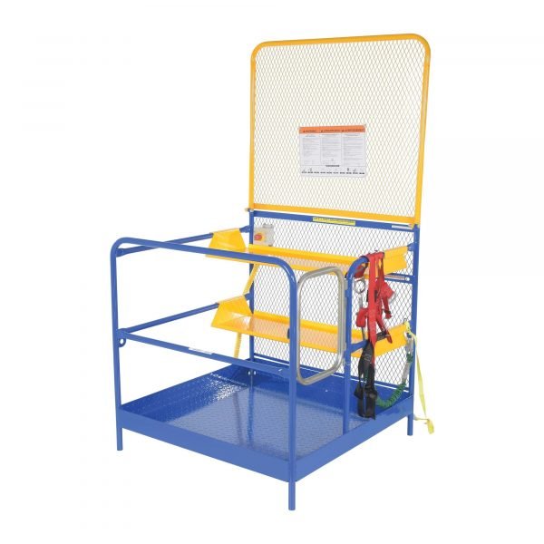 Vestil WP-4848-2SF-84B-FF 1000 lb Forklift Work Platform w/ 2-Side Entry, Full Frame & Backguard - Image 2