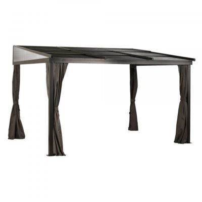 ShelterLogic Sojag Francfort 500-9165241 Wall-Mounted Gazebo 10×12 Aluminum (Brown)