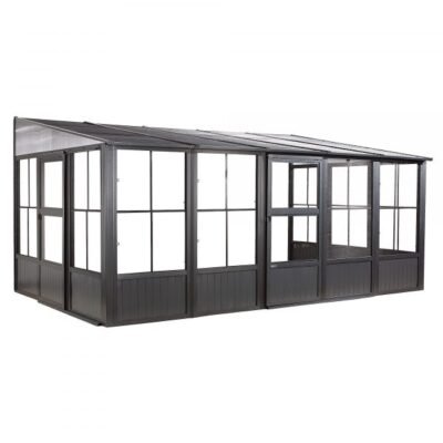 ShelterLogic Sojag Charleston 440-9163032 Wall Solarium 10x16ft Aluminum Rectangle (Gray)