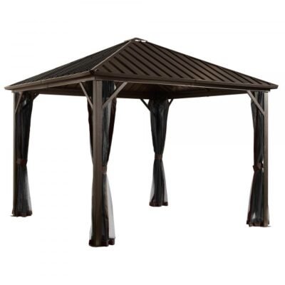 ShelterLogic Sojag Dakota 500-9164992 Gazebo 8x8ft Aluminum Square (Brown)