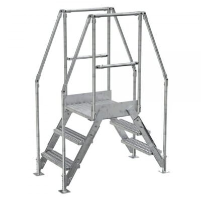 Vestil COL-AL-3-26-14 Aluminum Cross-Over Ladder (500 lb, 3 Step)