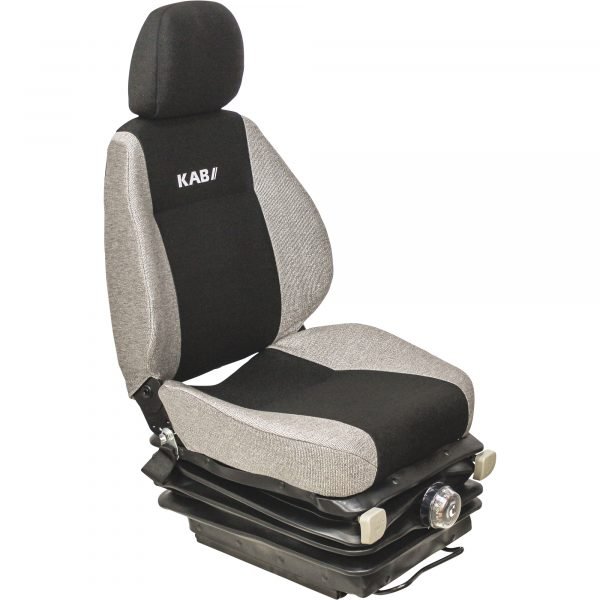 K&M Uni-Pro 8395 Heavy-Duty Mechanical Suspension Tractor Seat Multi-Gray Fabric - Image 2