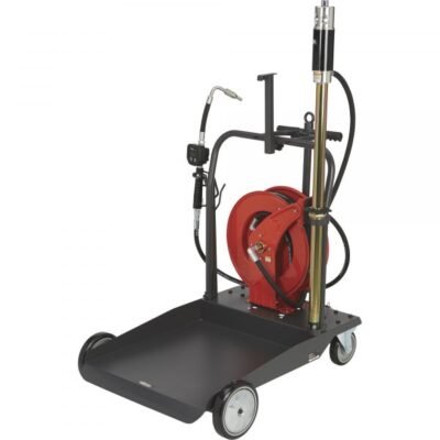 Ironton 5:1 Air-Operated Oil Pump Kit 3.7 GPM Cart and Hose Reel