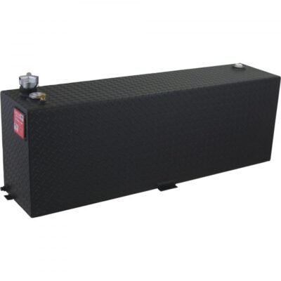 RDS 71212PC Aluminum Transfer Fuel Tank 60 Gal Vertical Rectangular Black Diamond Plate