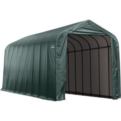 ShelterLogic 95371 Instant Garage 14ft W Peak-Style 24ft L x 12ft H (Green)