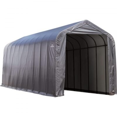 ShelterLogic 95370 Instant Garage 14ft W Peak-Style 24ft L x 12ft H (Gray)