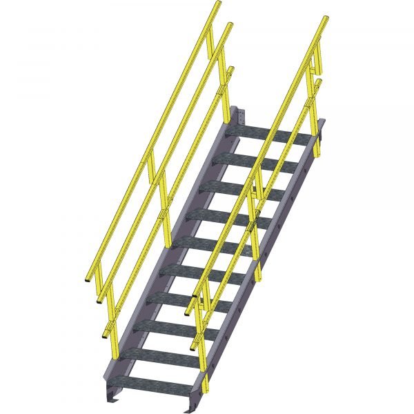 Equipto OSHA Industrial Steel Stairway,