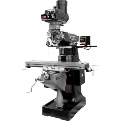 JET EVS-949 Elite VS Mill – 3-Axis Newall DP700 DRO (Knee), Servo Powerfeeds