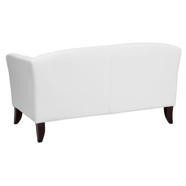 Flash Furniture 1112WH Leather Loveseat White 52in Wide - Image 2