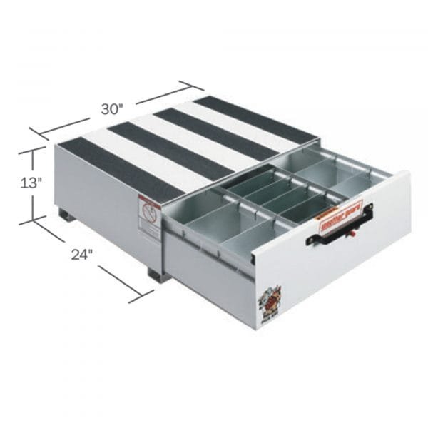 Weather Guard 301-3 Pack Rat Short Deep 24in Truck Storage Drawer (White) - Image 2