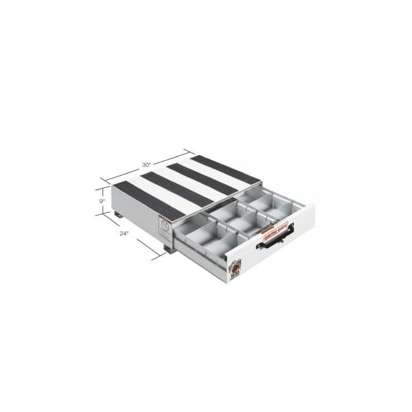 Weather Guard 312-3 Pack Rat Short 24in Truck Storage Drawer (White) - Image 2