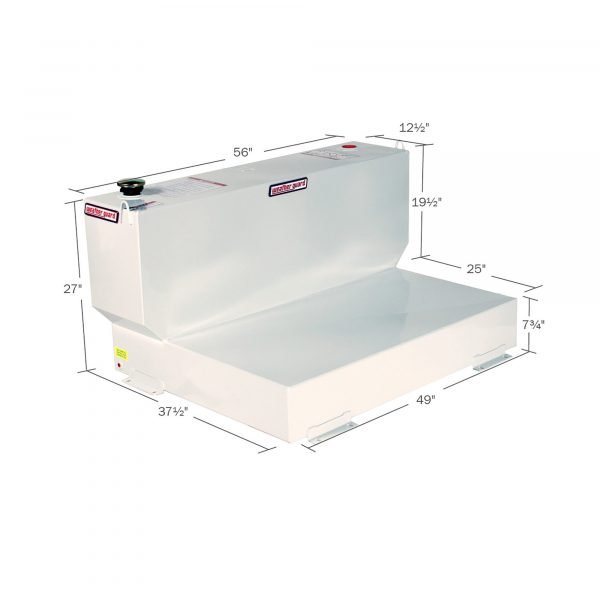 Weather Guard 360-3-02 Steel Diesel Fuel Transfer Tank 110-Gallon L-Shaped White - Image 2