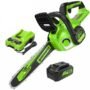 Greenworks 24V 12in Cordless Chainsaw Kit (4Ah Battery)