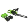 Greenworks 48V 14in Cordless Chainsaw Kit (Dual 4Ah Batteries)